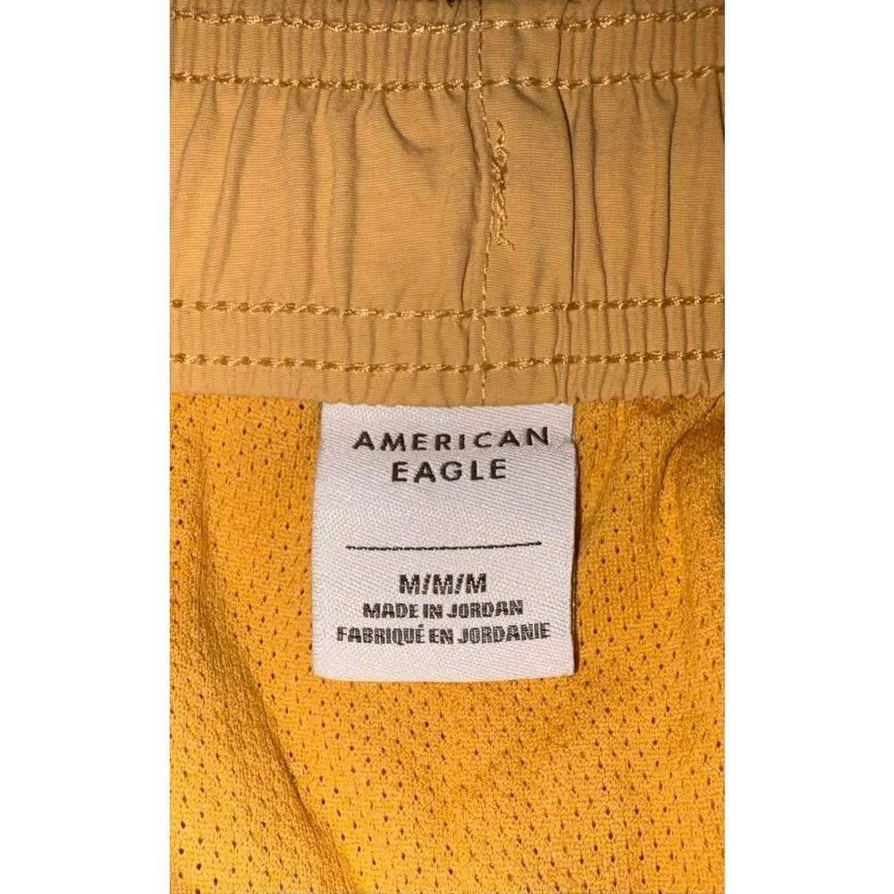 American Eagle yellow swimming trunks size medium